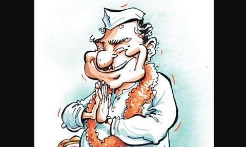 Sanskaari much! Handshakes on hold, only Namaste for Karnataka netas