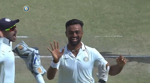 Jaydev Unadkat ended as the season's leading wicket-taker with 67 scalps at a staggering average of 13.23, one short of an all-time record. (Photo | BCCI Domestic screenshot)