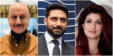 (From left) Anupam Kher, Abhishek bachchan and Twinkle Khanna. (File photo| PTI)