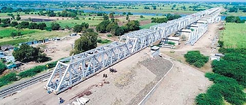 The railway bridge between Vijayapura in Karnataka and Sholapur in Maharashtra is set to be commissioned shortly | Express