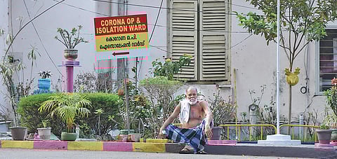 The fear of COVID-19 is so intense that people have deserted public spaces like the General Hospital which is otherwise crowded throughout the day. After the isolation ward was set up here, most of the people shy away from the spot | B P Deepu