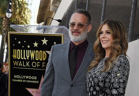 Tom Hanks and wife Rita Wilson. (Photo | AFP)