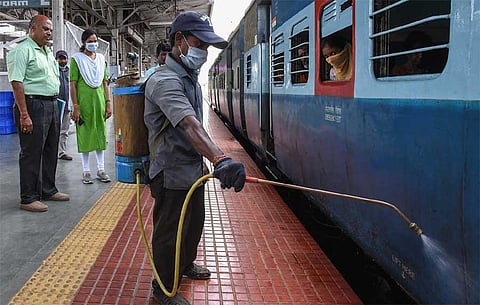 COVID-19: Hand rails, chairs wiped clean every 2 hours at railway stations