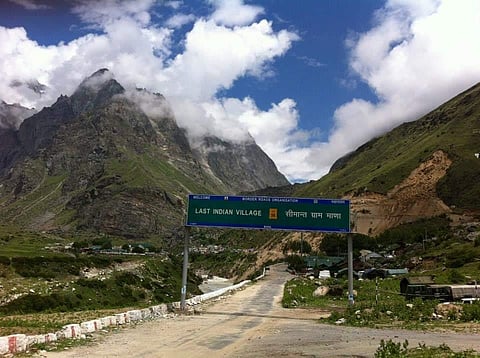 Mana village on India-China border in Chamoli district. (Photo| EPS)