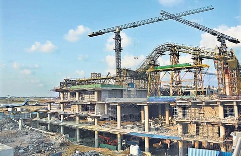 Construction of T2 terminal at Chennai International Airport is in halt as equipment supply from China has been delayed following COVID-19’s outbreak  | ashwin prasath