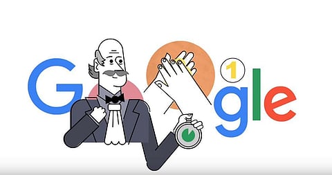The Google doodle follows the official guidelines on how to properly wash your hands from the World Health Organization. (YouTube Screengrab)