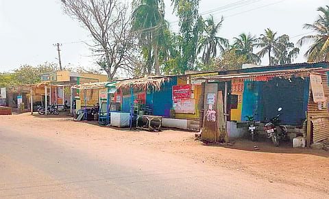 Shops remain closed at Kotabal in  Gadag district on Friday | Express