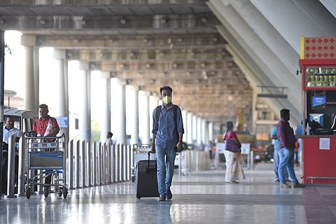 Airport wears a deserted look on Thursday. (Photo |  R Satish Babu, EPS)