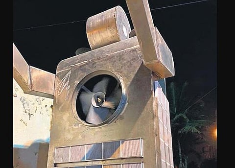 The device called ‘Airlens Minus Corona’ will go to areas to sterilise surfaces.