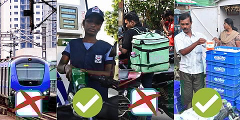 With Tamil Nadu all set to go into lockdown from 6 pm on Tuesday, shops other than those selling essential commodities like milk, meat and groceries will not function. How about eateries, meat stalls and government offices? Find out here. (Photos | EPS)