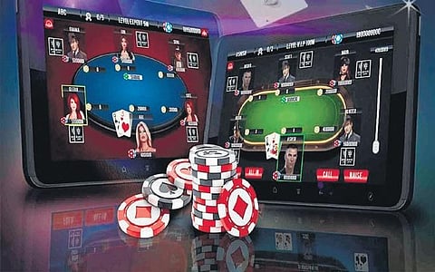 Online poker games are very popular.