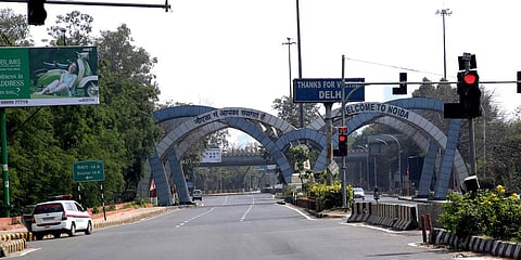 A deserted view of Delhi-Noida Link Road in New Delhi on Sunday, during Janta Curfew, imposed amid rising cases of coronavirus. (File photo| ANI)