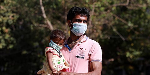 People wear masks to protect themselves from COVID-19 in the Andaman and Nicobar Islands. (Photo | Shekhar Yadav, EPS)
