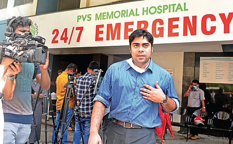 District Collector S Suhas visiting the PVS Hospital on Friday | A Sanesh
