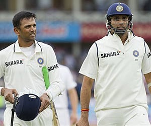 Rahul Dravid (L) smashed 180 and stitched 376-run partnership for fifth wicket with VVS Laxman in the epic match (File Photo | AP)