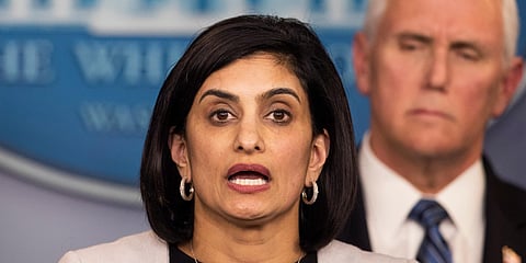 Administrator for the Centers for Medicare & Medicaid Services (CMS) Seema Verma. (Photo| AP)
