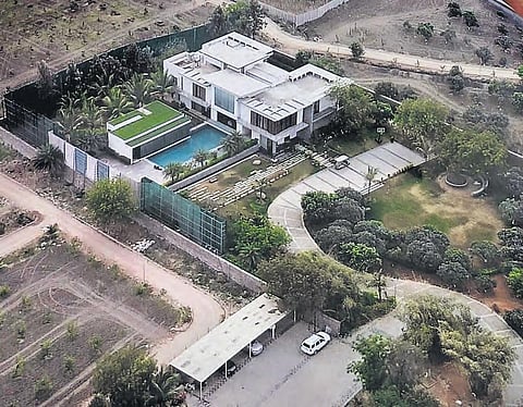 The farmhouse of IT Minister KT Rama Rao at Janwada village near Hyderabad