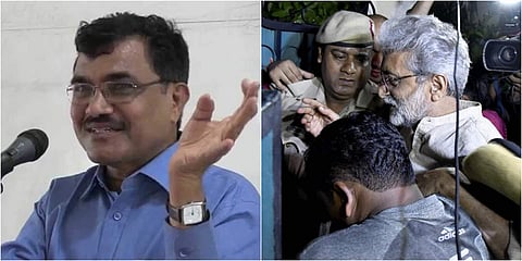 Activists Anand Teltumbde (L) and Gautam Navlakha (Photo | PTI, YouTube)