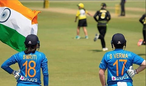 India openers Shafali Verma and Smriti Mandhana (Photo | Twitter @TheShafaliVerma)