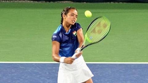 Indian tennis star Ankita Raina. (Photo | Twitter)