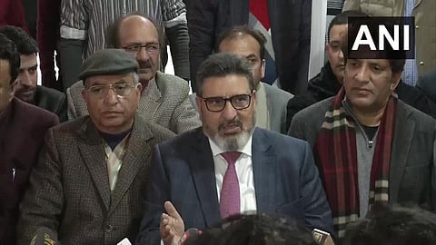 Syed Altaf Bukhari launched his own new political party called the 'Jammu and Kashmir Apni (own) Party on Sunday. (Photo | ANI Twitter)