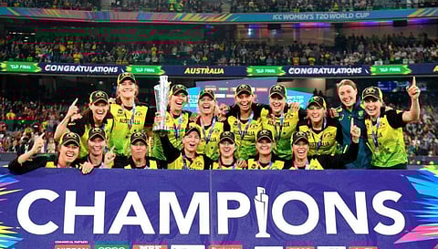 Defending champions Australia breezed to their record fifth ICC Women's T20 World Cup title. (Photo | Twitter)