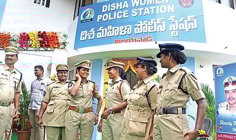 The newly-inaugurated Disha PS in police control room in Vijayawada I P Ravindra Babu