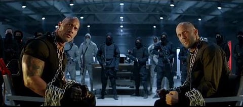 Dwayne Johnson and Jason Statham in a still from 'Hobbes & Shaw' (Photo | Instagram)