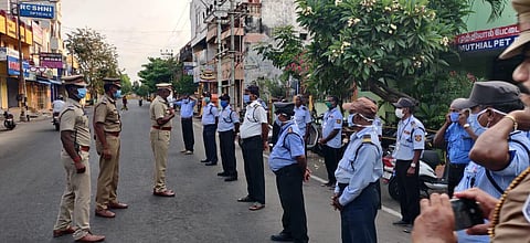 Private security guards roped in to assist police being briefed before deployment in Puducherry. (File Photo)