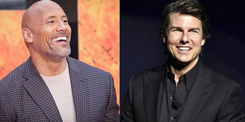 (From L to R): Actors Dwayne Johnson  and Tom Cruise (Photos | AP)