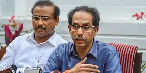 Maharashtra CM Uddhav Thackeray (R) with Health Minister Rajesh Tope (Photo | PTI)