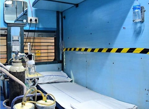 The train coaches converted to isolation wards in Bihar.