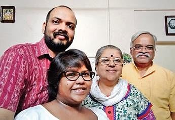 Abhishek Nagarkar with family