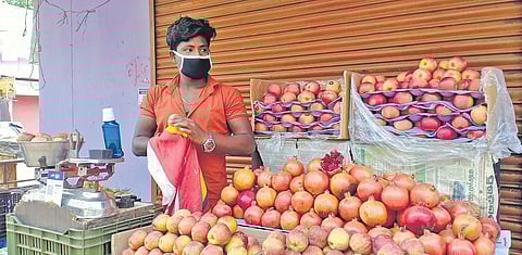 A Kiran Kumar selling fruits at Koraput town I Express