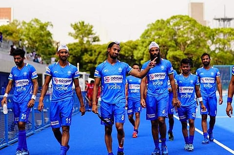 Indian hockey team. (Photo | Twitter/Hockey India)