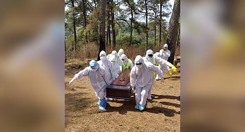 Initially, the burial was planned within his residential compound adjacent to the hospital but the authorities did not approve it.