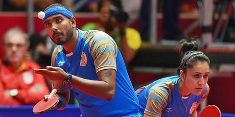 Indian Table Tennis stars Sharath Kamal and Manika Batra (Photo | PTI)