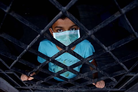 A child in Chennai under coronavirus lockdown. (Photo | R Satish Babu, EPS)