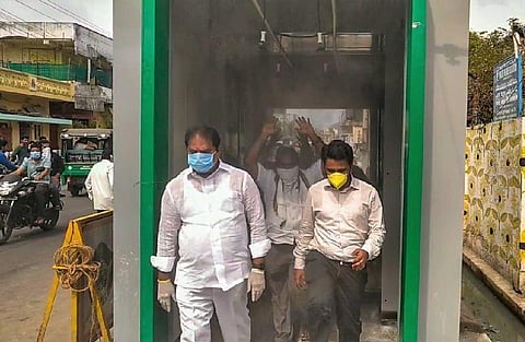 Vijayawada disinfecting tunnel (Photo | EPS)