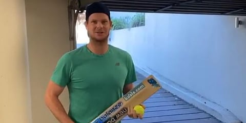 Steve Smith said that budding cricketers can practice batting against a wall at their homes to hone their batting skills. (Insta screengrab)