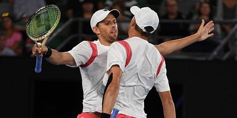 American twins Bob and Mike Bryan have won 16 Grand Slam titles in men's doubles together. (Photo | AFP)