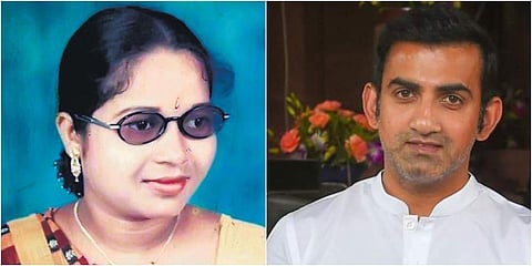 Saraswati Patra and Gautam Gambhir (Photo  PTI)