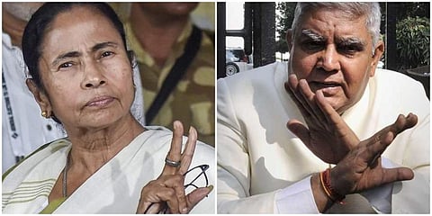 Bengal CM Mamata Banerjee and governor Jagdeep Dhankhar