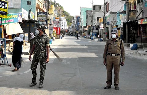 Total lockdown in Srikalahasti due to sudden increase in cases on Friday.