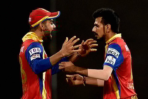 Royal Challengers Bangalore Yuzvendra Chahal with Virat Kholi