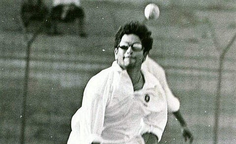 A young Sachin Tendulkar bowling during a practice session. (File Photo | EPS)