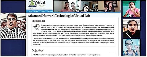 Computer Science HoD Bibudhendu Pati uses two virtual labs