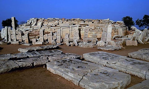 Sannati stupa ruins.