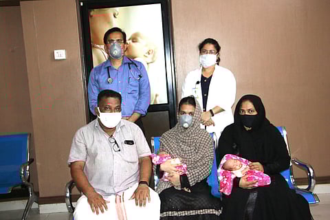 Zoya and Zaya who were 400 g and 350 g respectively have been nursed back to health and discharged now weighing 2 kg and 1.5 kg respectively. (Photo | EPS)