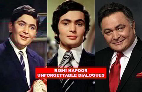 Veteran actor Rishi Kapoor passed away today at 67. As tributes from around the world pour in for the actor, let us take a look at 25 unforgettable dialogues by Bollywood's beloved 'Chintu'.
